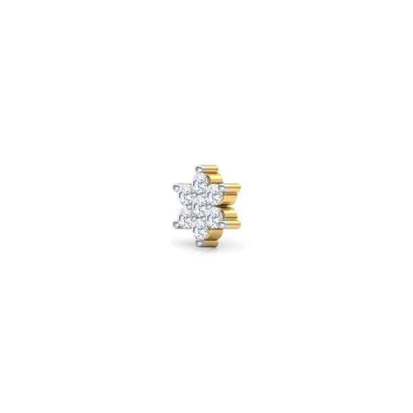 7 Stone Nosepin (0.14 CT) |18k Gold - Image 3