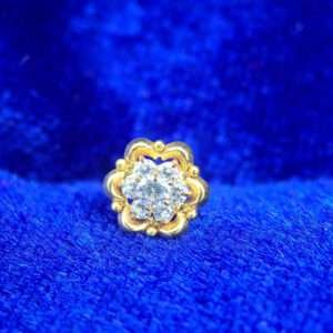 7 Stone Stylish Gold Nosepin